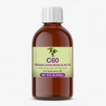 C60 olive oil in a bottle